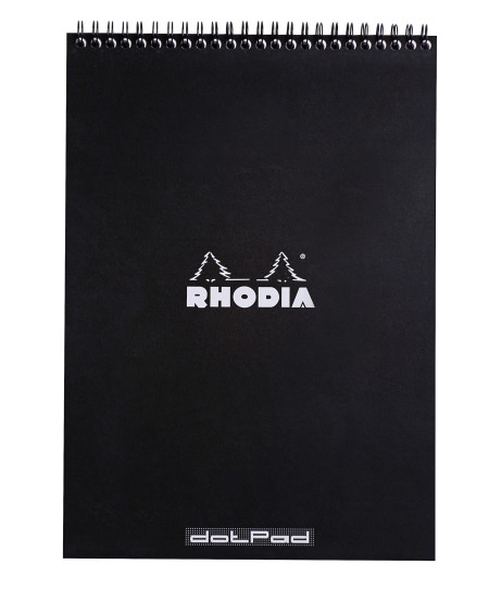 Rhodia Classic Wireband Notepad - Extra Large - Black - Dotted